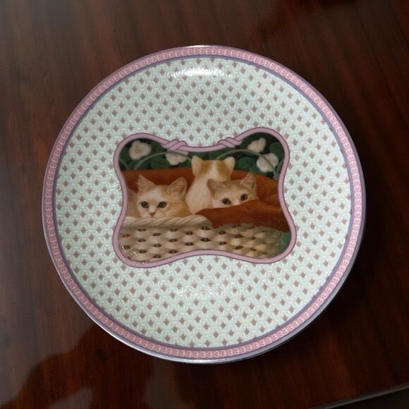 3 Kitten Lynn Hollyn’s Town & Country Collector Plate Toscany Japan - Picture 2 of 4